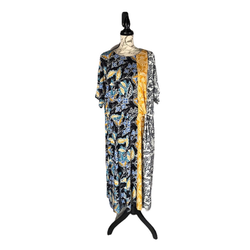 London Times Women Mixed Floral Dress, Sz 3X